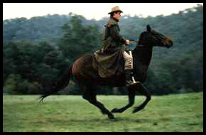 Riding the trails