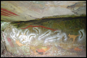 Aboriginal artwork by local Darkinjung artist