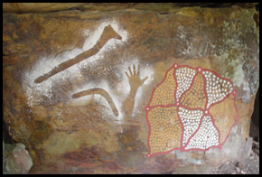 Aboriginal artwork by local Darkinjung artist